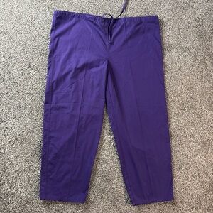 Tafford Scrub Pants Bottom Purple Drawstring Size LS Large Short